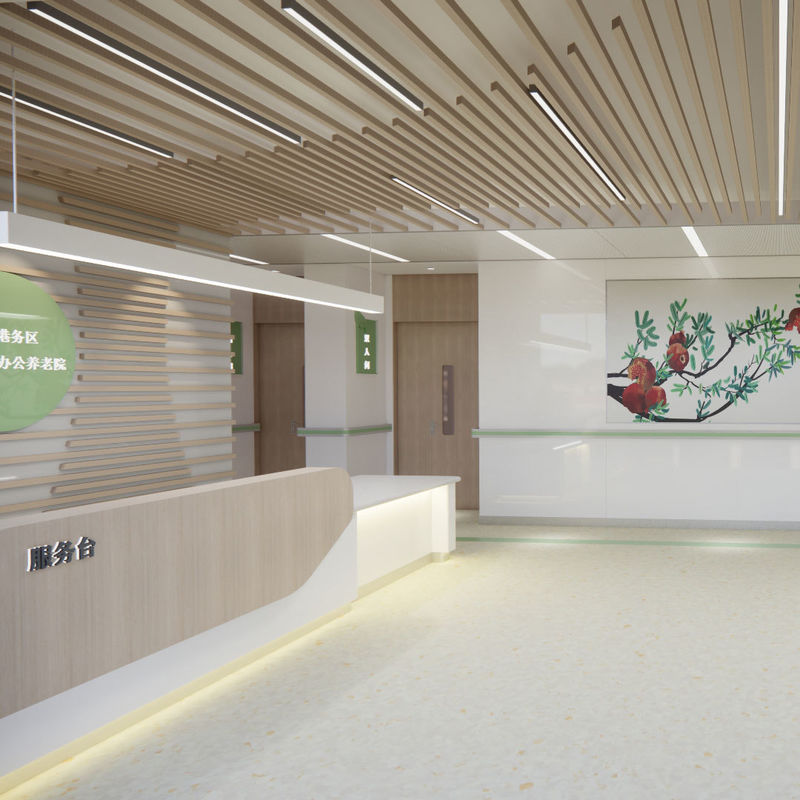 Экологичное антибактериальное медицинское напольное покрытие для домов престарелых – легко очищаемый гигиеничный тип