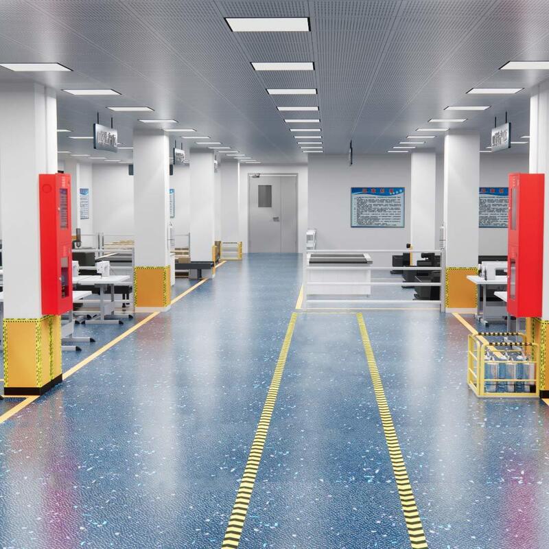 High Load Bearing Non Slip Vinyl Safety Flooring Wear Chemical Resistant for Warehouse Logistics Areas