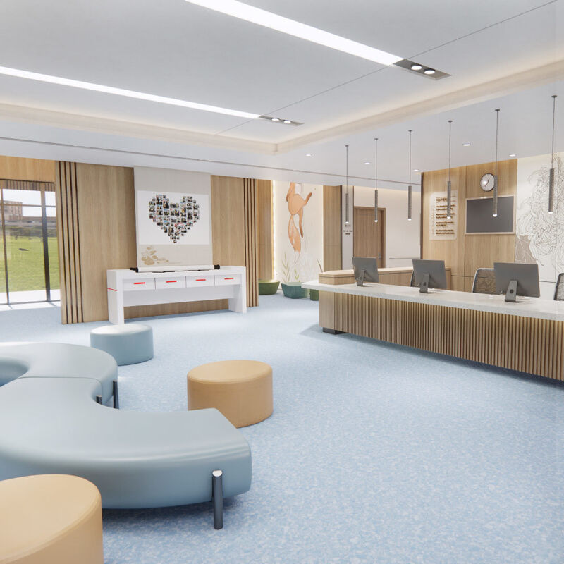 Гибкий однородный лист пол с легкой установкой для ремонта домов престарелых